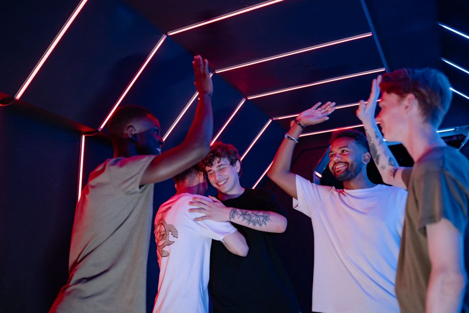 Players celebrating a tournament win
